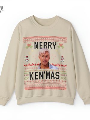 Merry Kenmas Barbie Christmas Sweatshirt Ugly Christmas Sweaters Cozy Couples Edition Ken Jumper Merry Christmas revetee 2