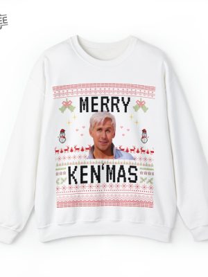 Merry Kenmas Barbie Christmas Sweatshirt Ugly Christmas Sweaters Cozy Couples Edition Ken Jumper Merry Christmas revetee 3