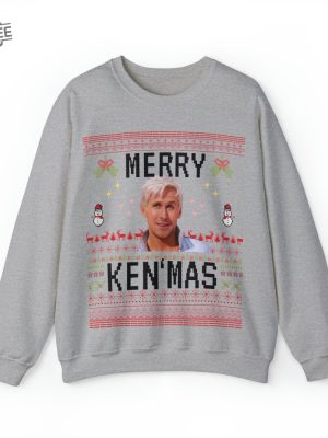 Merry Kenmas Barbie Christmas Sweatshirt Ugly Christmas Sweaters Cozy Couples Edition Ken Jumper Merry Christmas revetee 5