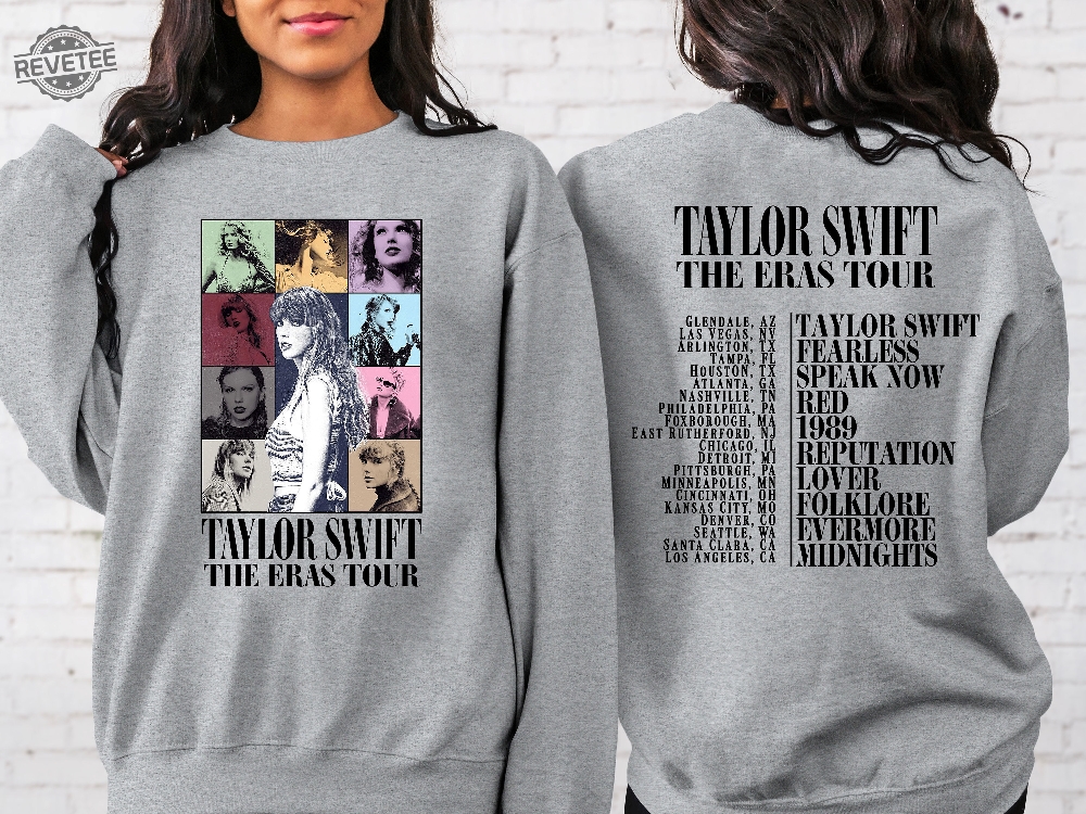 Two Sided Eras Concert Sweatshirt Custom Text Sweatshirt Sweatshirt Personalized Text Shirt Concert Sweatshirt