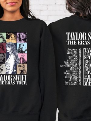 Two Sided Eras Concert Sweatshirt Custom Text Sweatshirt Sweatshirt Personalized Text Shirt Concert Sweatshirt revetee 2