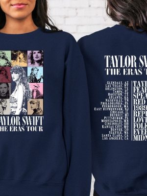 Two Sided Eras Concert Sweatshirt Custom Text Sweatshirt Sweatshirt Personalized Text Shirt Concert Sweatshirt revetee 3