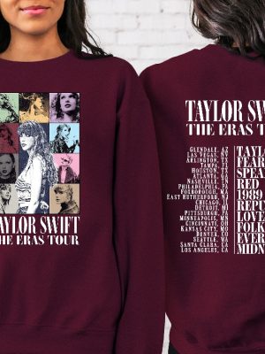 Two Sided Eras Concert Sweatshirt Custom Text Sweatshirt Sweatshirt Personalized Text Shirt Concert Sweatshirt revetee 4