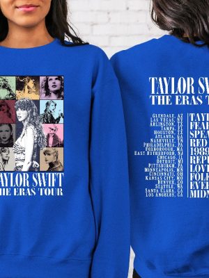 Two Sided Eras Concert Sweatshirt Custom Text Sweatshirt Sweatshirt Personalized Text Shirt Concert Sweatshirt revetee 5