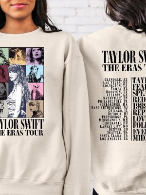 Two Sided Eras Concert Sweatshirt Custom Text Sweatshirt Sweatshirt Personalized Text Shirt Concert Sweatshirt revetee 6