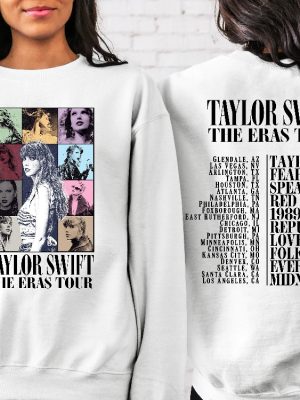 Two Sided Eras Concert Sweatshirt Custom Text Sweatshirt Sweatshirt Personalized Text Shirt Concert Sweatshirt revetee 7