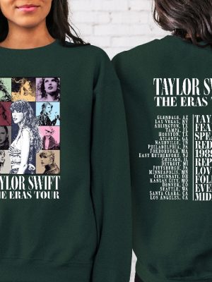 Two Sided Eras Concert Sweatshirt Custom Text Sweatshirt Sweatshirt Personalized Text Shirt Concert Sweatshirt revetee 8