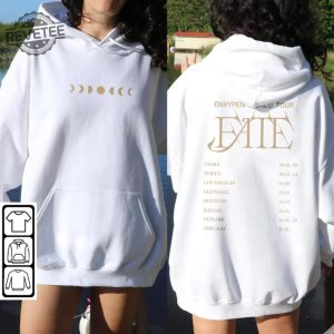 Enhypen Kpop Shirt World Tour Fate 2023 Tee Double Side Engene Hoodie Vintage Retro Merch Unisex Bootleg Sweatshirt Unique revetee 2