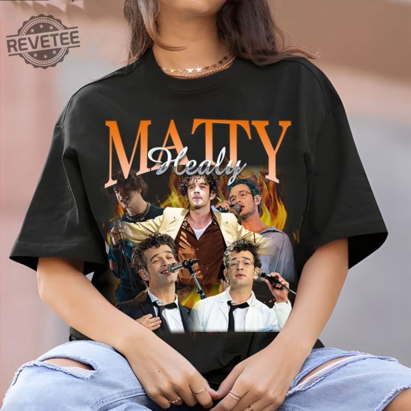 Mattyhealy Vintage Graphic 90S Tshirt Pop Rock Band Homage Graphic T Shirt Unisex Bootleg Retro 90S Fans Tee Custom Photo Shirt Unique revetee 3