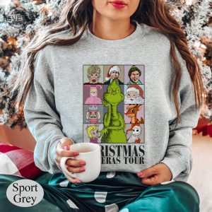 Christmas The Eras Tour Shirt Vintage 90S Christmas Movie Shirt Nightmare Before Christmas Shirt Christmas Family Shirt Merry Grinchmas Unique revetee 4