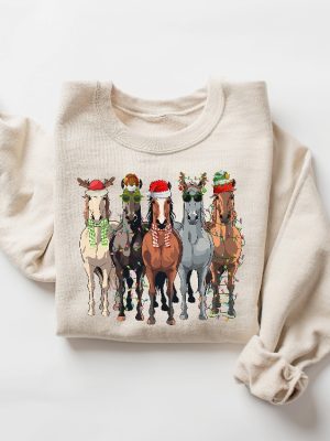 Horse Christmas Sweatshirt Western Christmas Horse Shirt Womens Christmas Sweater Funny Christmas Shirt Horse Lover Gift Holiday Sweater Unique revetee 2