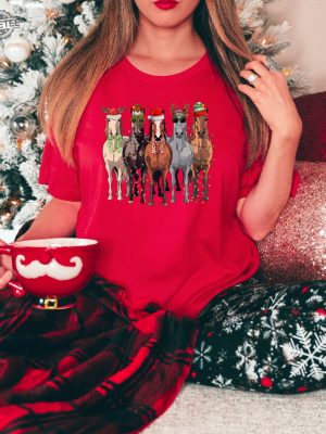 Horse Christmas Sweatshirt Western Christmas Horse Shirt Womens Christmas Sweater Funny Christmas Shirt Horse Lover Gift Holiday Sweater Unique revetee 3