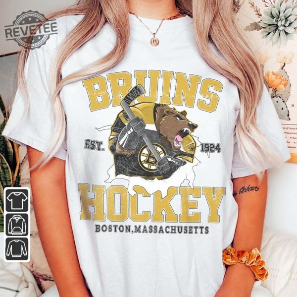 Vintage Bootleg Bruins Ice Hockey Shirt Matt Poitras Milan Lucic Mascot Bootleg Boston Game Day Hockey Fan Unisex Sweatshirt Unique revetee 2