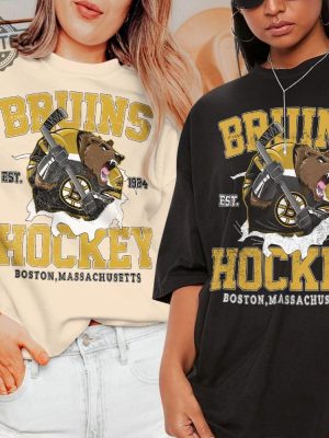 Vintage Bootleg Bruins Ice Hockey Shirt Matt Poitras Milan Lucic Mascot Bootleg Boston Game Day Hockey Fan Unisex Sweatshirt Unique revetee 3