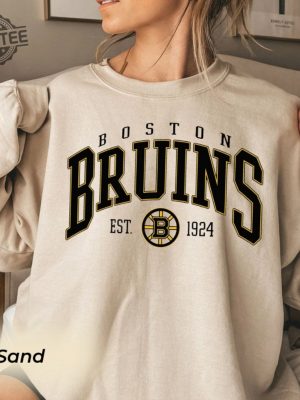 Vintage Boston Hockey Sweatshirt Boston Bruins Shirt Bruins Tee Hockey Sweatshirt Hockey Fan Shirt Boston Hockey Shirt Unique revetee 2