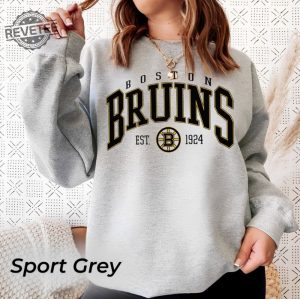 Vintage Boston Hockey Sweatshirt Boston Bruins Shirt Bruins Tee Hockey Sweatshirt Hockey Fan Shirt Boston Hockey Shirt Unique revetee 3