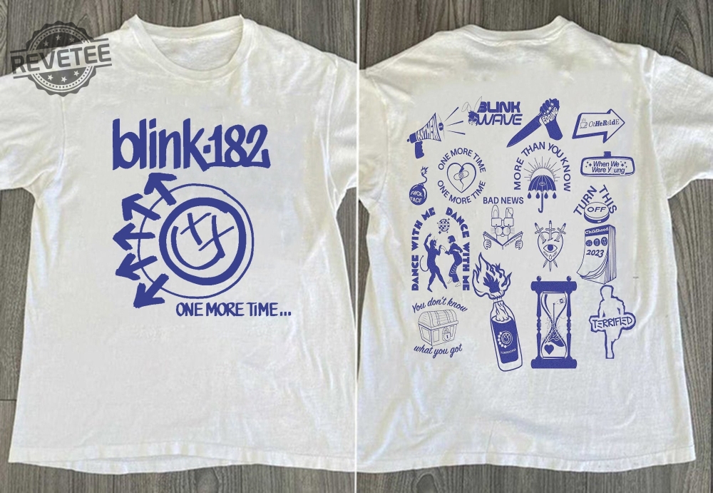 Blink 182 One More Time Tracklist T Shirt One More Time Graphic Tee Blink 182 Shirt New Blink 182 Unisex Garment Dyed T Shirt Unique