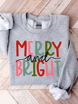 Merry And Bright Sweatshirt Christmas Sweatshirt Family Christmas Sweatshirt Christmas Sweatshirts For Women Merry Christmas Sweatshirt Unique revetee 2