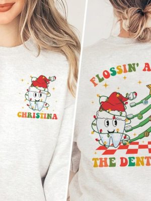 Dental Christmas Shirt Dentist Office Holiday Tshirt Christmas Dental Hygienist Tee Dental Assistant Dentist Office Manager Matching Shirts Unique revetee 2