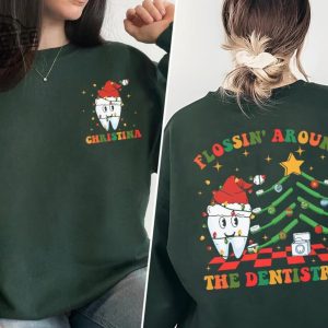 Dental Christmas Shirt Dentist Office Holiday Tshirt Christmas Dental Hygienist Tee Dental Assistant Dentist Office Manager Matching Shirts Unique revetee 3