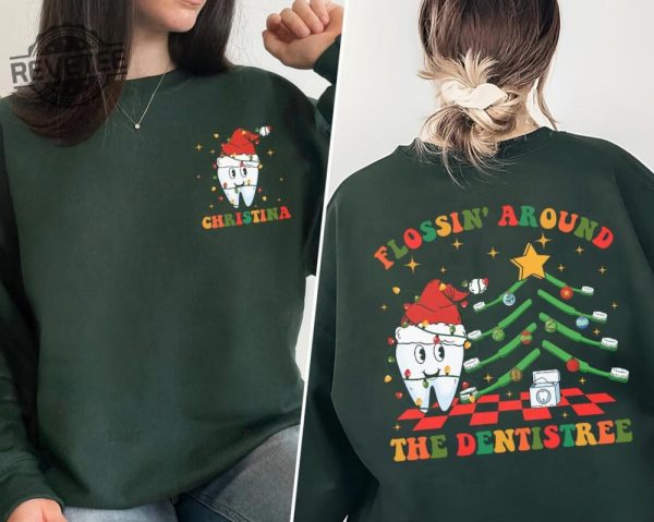 Dental Christmas Shirt Dentist Office Holiday Tshirt Christmas Dental Hygienist Tee Dental Assistant Dentist Office Manager Matching Shirts Unique revetee 3