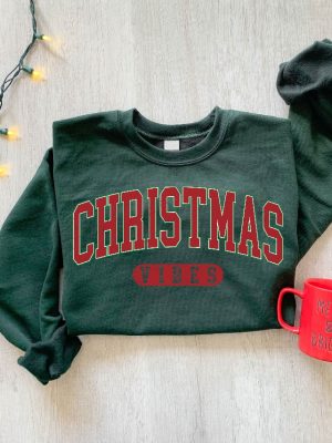 Retro Christmas Vibes Sweatshirt Womens Christmas Sweatshirt Holiday Sweater Cute Christmas Sweatshirt Christmas Gift Winter Shirt Unique revetee 5