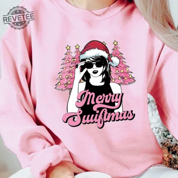 Merry Swiftmas Era Sweatshirt Taylors Christmas Version Shirt Swift Christmas Tee Ts Fan Gift Christmas Tree Farm Eras Concert Unique revetee 1