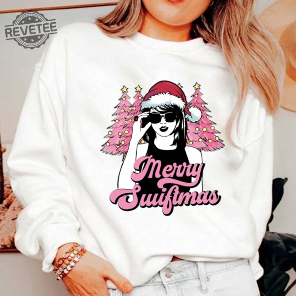 Merry Swiftmas Era Sweatshirt Taylors Christmas Version Shirt Swift Christmas Tee Ts Fan Gift Christmas Tree Farm Eras Concert Unique revetee 2