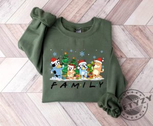 Christmas Bluey Family Shirt Family Bluey Tshirt Bluey Party Sweatshirt Bluey Christmas Hoodie Bluey Theme Shirt giftyzy 11