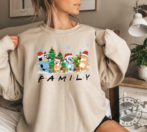 Christmas Bluey Family Shirt Family Bluey Tshirt Bluey Party Sweatshirt Bluey Christmas Hoodie Bluey Theme Shirt giftyzy 3