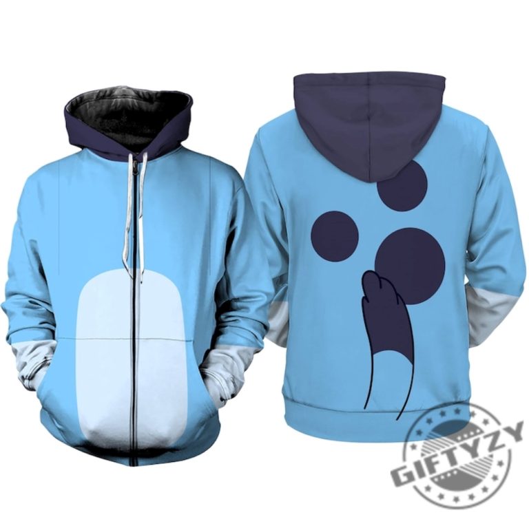 Bluey Heeler Full Over Print 3D Hoodie Bluey Bingo Cosplay Halloween