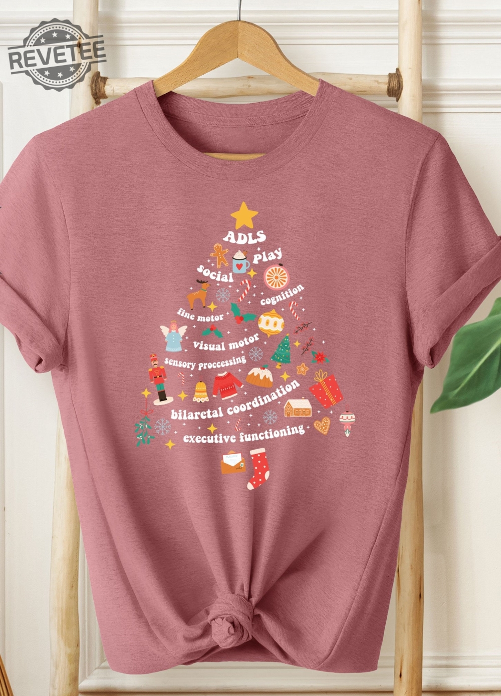 Occupational Therapy Christmas Shirt School Therapist Gift Mental Health Shirt Christmas Tree Shirt Ot Sweatshirt Unique