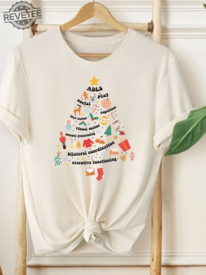 Occupational Therapy Christmas Shirt School Therapist Gift Mental Health Shirt Christmas Tree Shirt Ot Sweatshirt Unique revetee 3