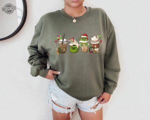 Grinch Christmas Coffee Sweatshirt Christmas Hoodie Grinch Shirt For Women Christmas Coffee Tee Grinch Coffee Grinch Christmas Coffee Unique revetee 2