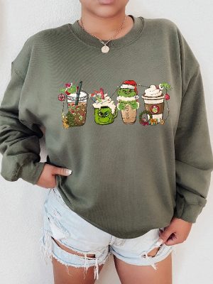 Grinch Christmas Coffee Sweatshirt Christmas Hoodie Grinch Shirt For Women Christmas Coffee Tee Grinch Coffee Grinch Christmas Coffee Unique revetee 2