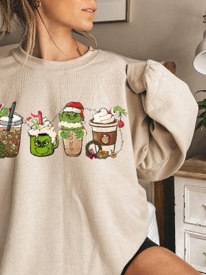 Grinch Christmas Coffee Sweatshirt Christmas Hoodie Grinch Shirt For Women Christmas Coffee Tee Grinch Coffee Grinch Christmas Coffee Unique revetee 3