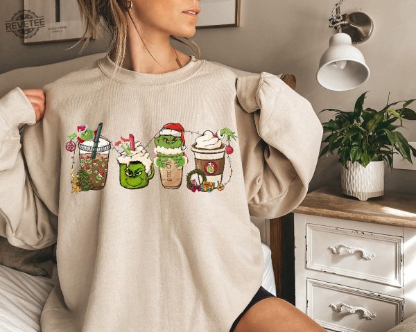 Grinch Christmas Coffee Sweatshirt Christmas Hoodie Grinch Shirt For Women Christmas Coffee Tee Grinch Coffee Grinch Christmas Coffee Unique revetee 3