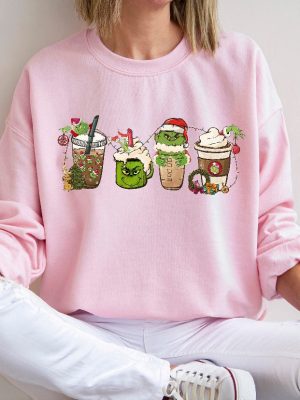 Grinch Christmas Coffee Sweatshirt Christmas Hoodie Grinch Shirt For Women Christmas Coffee Tee Grinch Coffee Grinch Christmas Coffee Unique revetee 5