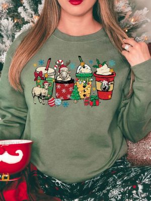 Sheep Christmas Coffee Sweatshirt Christmas Sheeps Sweater Christmas Coffee Sweatshirt Sheep Lover Christmas T Shirt Christmas Gifts Unique revetee 4