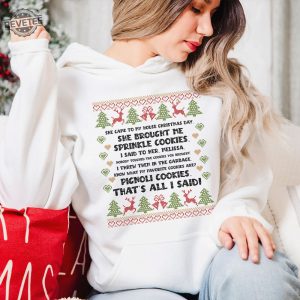 She Brought Me Sprinkle Cookies Ugly Christmas Sweatshirt Rhonj Ugly Crewneck Bravo Gifts Real Housewives Gift Rhonj Quotes Shirt Unique revetee 2