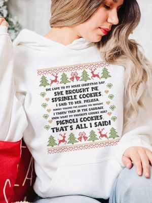 She Brought Me Sprinkle Cookies Ugly Christmas Sweatshirt Rhonj Ugly Crewneck Bravo Gifts Real Housewives Gift Rhonj Quotes Shirt Unique revetee 2