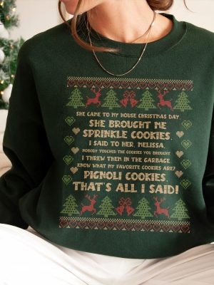 She Brought Me Sprinkle Cookies Ugly Christmas Sweatshirt Rhonj Ugly Crewneck Bravo Gifts Real Housewives Gift Rhonj Quotes Shirt Unique revetee 3