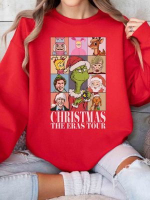 Christmas The Eras Tour Shirt Vintage 90S Christmas Movie Shirt Nightmare Before Christmas Shirt Christmas Family Shirt Merry Grinchmas Unique revetee 2 1