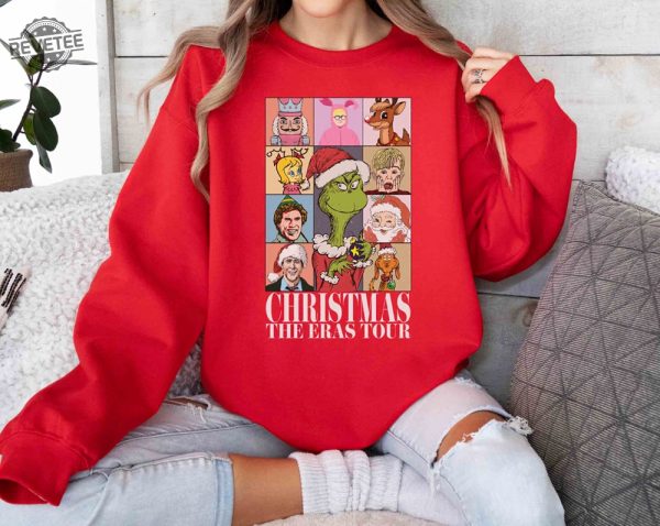 Christmas The Eras Tour Shirt Vintage 90S Christmas Movie Shirt Nightmare Before Christmas Shirt Christmas Family Shirt Merry Grinchmas Unique revetee 2 1