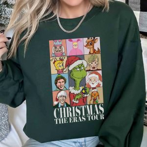 Christmas The Eras Tour Shirt Vintage 90S Christmas Movie Shirt Nightmare Before Christmas Shirt Christmas Family Shirt Merry Grinchmas Unique revetee 3 1