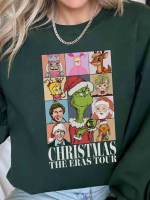 Christmas The Eras Tour Shirt Vintage 90S Christmas Movie Shirt Nightmare Before Christmas Shirt Christmas Family Shirt Merry Grinchmas Unique revetee 3 1