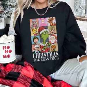 Christmas The Eras Tour Shirt Vintage 90S Christmas Movie Shirt Nightmare Before Christmas Shirt Christmas Family Shirt Merry Grinchmas Unique revetee 5