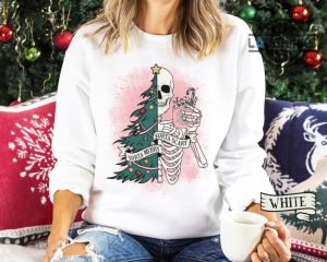 sorta merry sorta scary sweatshirt tshirt hoodie mens womens kids funny christmas crewneck shirts cute spooky season sweater skull skeleton xmas tee laughinks 1 2