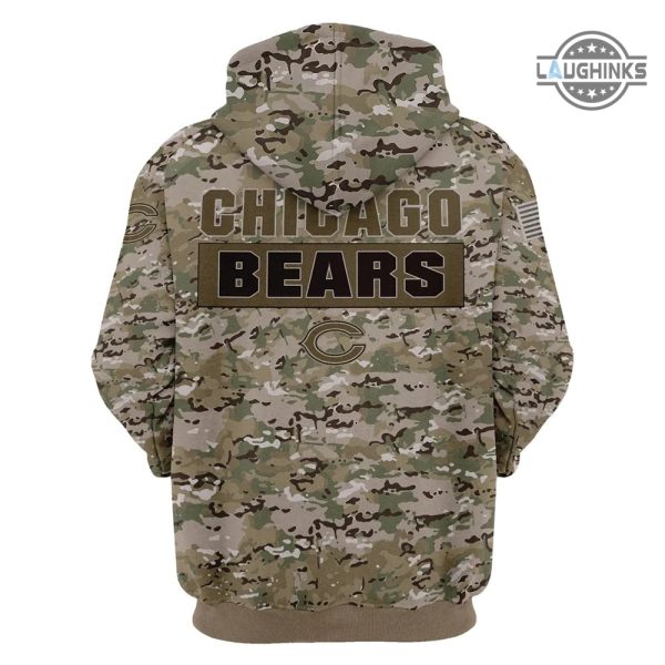 bears military hoodie tshirt sweatshirt adults kids all over printed chicago bears army camouflage shirts vintage nfl football veterans day memorial gift laughinks 3 2