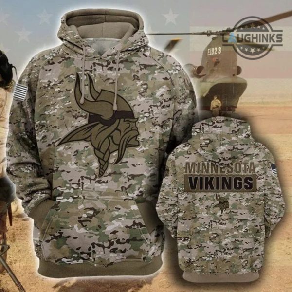 vikings military sweatshirt hoodie tshirt all over printed mn minnesota vikings army shirts veterans day memorial camouflage t shirt nfl vikings game day shirt laughinks 1 1